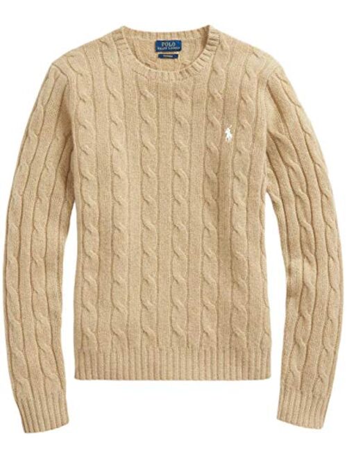 Polo Ralph Lauren RALPH LAUREN Women's Crewneck Cable Knit Pony Logo Sweater