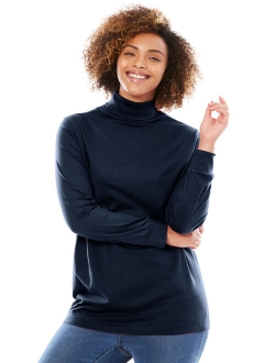 Woman Within Plus Size Perfect Long Sleeve Turtleneck