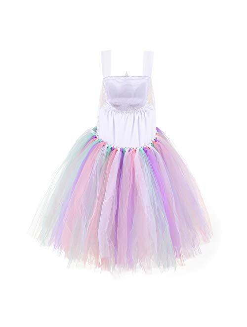 Halloween Tutu Dreams Unicorn Costumes for Girls with Headband and Wings