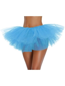 Women's, Teen, Adult Classic Elastic 3, 4, 5 Layered Tulle Tutu Skirt