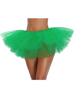 Women's, Teen, Adult Classic Elastic 3, 4, 5 Layered Tulle Tutu Skirt