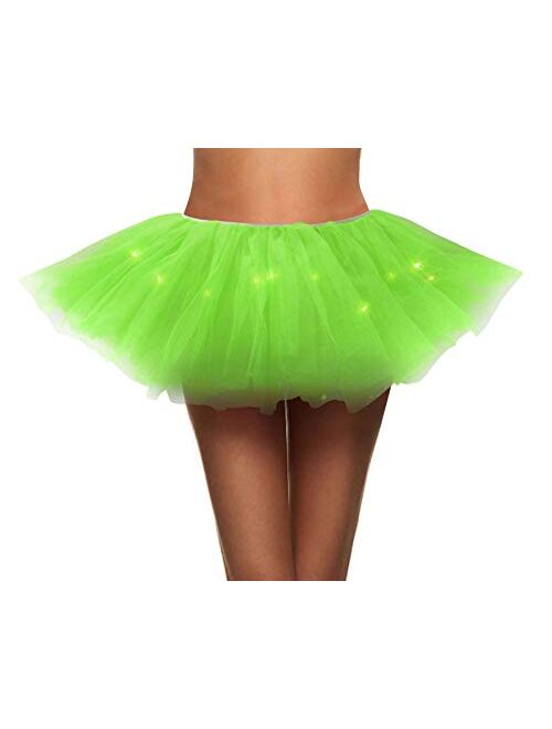 Simplicity Women's Adult Classic Elastic 3 or 4 Layered Tulle Tutu Skirt