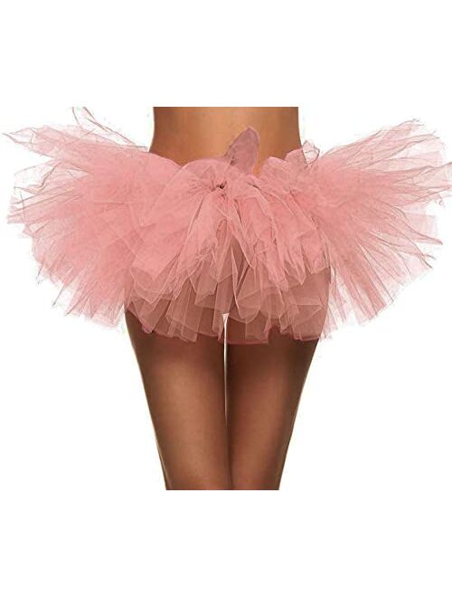 Simplicity Women's Adult Classic Elastic 3 or 4 Layered Tulle Tutu Skirt