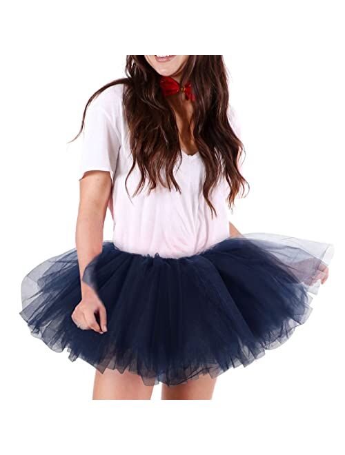 Simplicity Women's Adult Classic Elastic 3 or 4 Layered Tulle Tutu Skirt