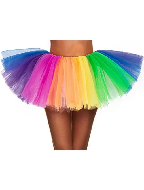 Simplicity Women's Adult Classic Elastic 3 or 4 Layered Tulle Tutu Skirt