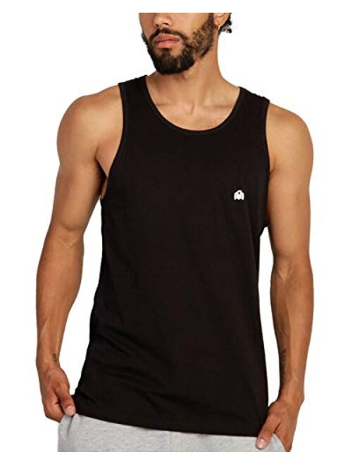 INTO THE AM Men's Premium Basic Tank Tops Ultra-Soft Modern Fit Sleeveless Tank