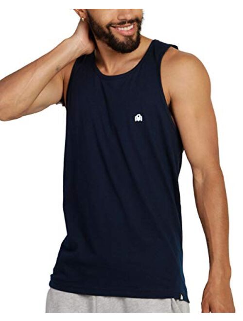 INTO THE AM Men's Premium Basic Tank Tops Ultra-Soft Modern Fit Sleeveless Tank