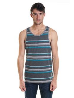 YAGO Men's Striped Scoop Neck Tank Top YG5213