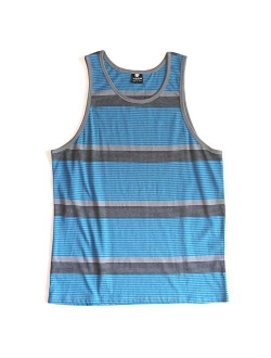 YAGO Men's Striped Scoop Neck Tank Top YG5213