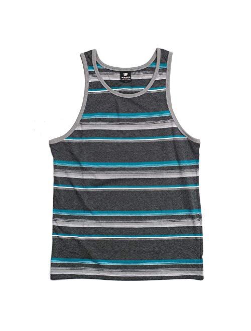 YAGO Men's Striped Scoop Neck Tank Top YG5213