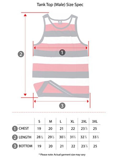 YAGO Men's Striped Scoop Neck Tank Top YG5213