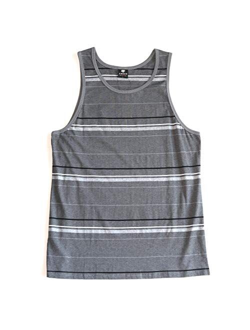 YAGO Men's Striped Scoop Neck Tank Top YG5213