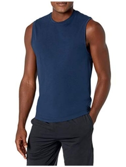 Amazon Brand - Peak Velocity Men's Pima Cotton Modal Sleeveless Tank