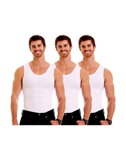 Insta Slim 3 Pack Men's Firming Compression Muscle Tank Shirt