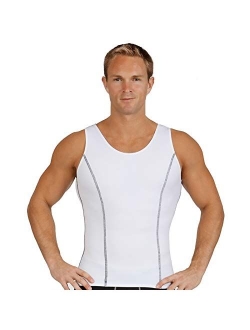 INSTA SLIM Mens Compression Royal Muscle Tank Shirt (MA0001-ROY)