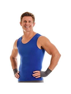 INSTA SLIM Mens Compression Royal Muscle Tank Shirt (MA0001-ROY)