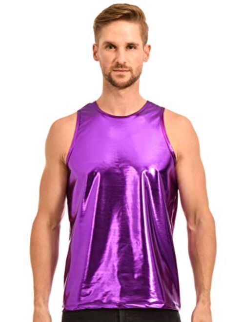 Gary Majdell Sport Mens Liquid Metallic Muscle/Tank Top Shirt