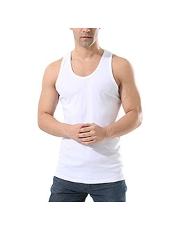 Mens Cotton Tank Top - MorwebVeo Slim Fit Sleeveless Shirt Premium Basic Tanks Tops for Men