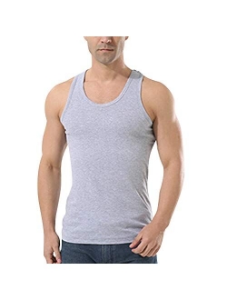 Mens Cotton Tank Top - MorwebVeo Slim Fit Sleeveless Shirt Premium Basic Tanks Tops for Men