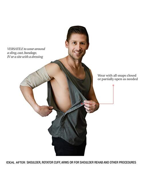 Post Surgery Tank Top with Discreet Snap-Access