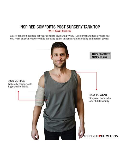 Post Surgery Tank Top with Discreet Snap-Access