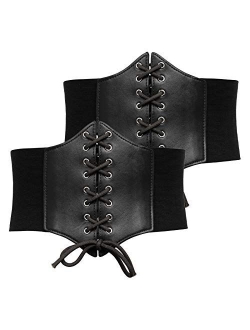 Lace-up Cinch Belt Tied Corset Elastic Waist Belt