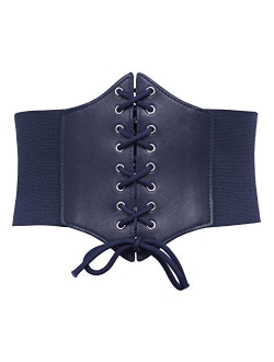 Lace-up Cinch Belt Tied Corset Elastic Waist Belt