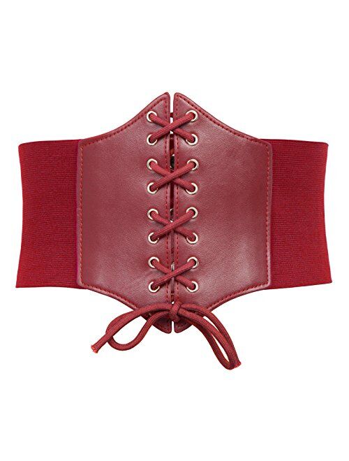 GRACE KARIN Lace-up Cinch Belt Tied Corset Elastic Waist Belt