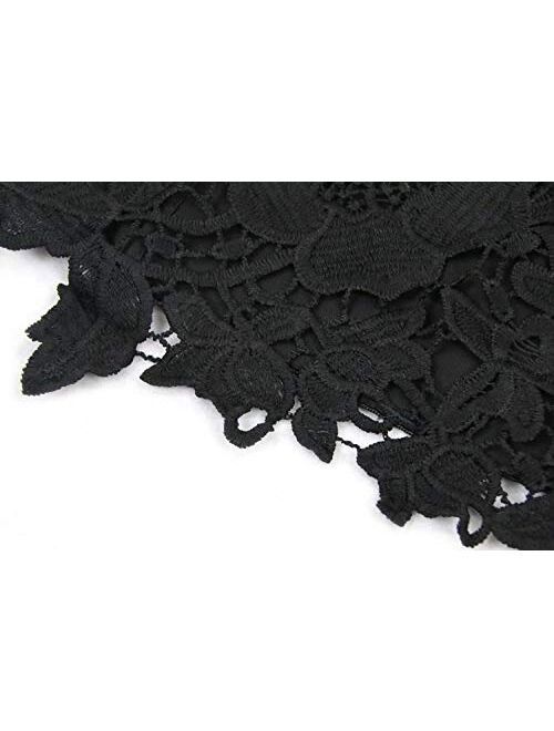 Charmian Women's Punk Goth Floral Lace Bustier Corset Party Bralet Crop Top