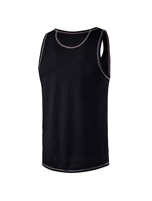 VANCOOG Mens Classic Athletic Jersey Tank Top Sleeveless Casual Workout T-Shirt