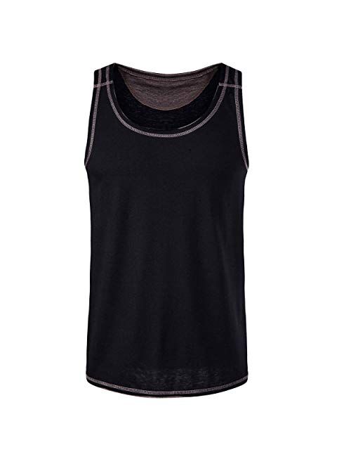 VANCOOG Mens Classic Athletic Jersey Tank Top Sleeveless Casual Workout T-Shirt