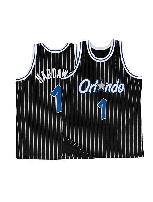 Saeniao Men's Hardaway Shirts Jerseys 1 Basketball AdultSports Athletics Retro Anfernee Black