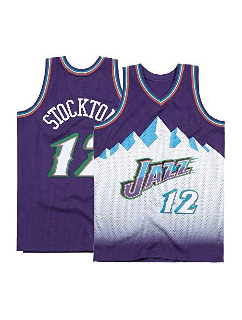 Men's Stockton Shirts Jerseys 12 Basketball AdultSports Athletics Retro John Purple