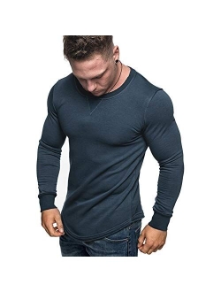 Fashion Mens T Shirt Muscle Gym Workout Athletic Shirt Cotton Tee Shirt Top