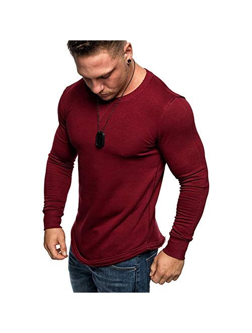 Fashion Mens T Shirt Muscle Gym Workout Athletic Shirt Cotton Tee Shirt Top