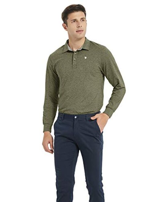 MoFiz Men's Golf Shirts Polo Shirts Athletic Casual T-Shirt Quick Dry Long Sleeve