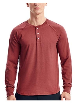 Mens Henley Long Sleeve T Shirts