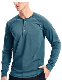 Mens Henley Long Sleeve T Shirts