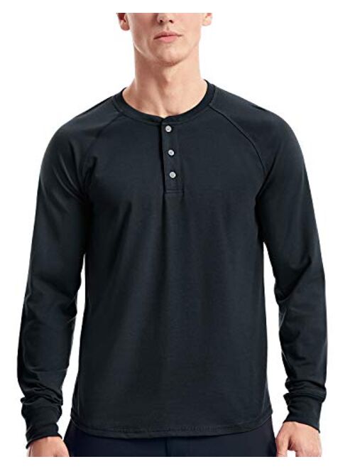 Mens Henley Long Sleeve T Shirts