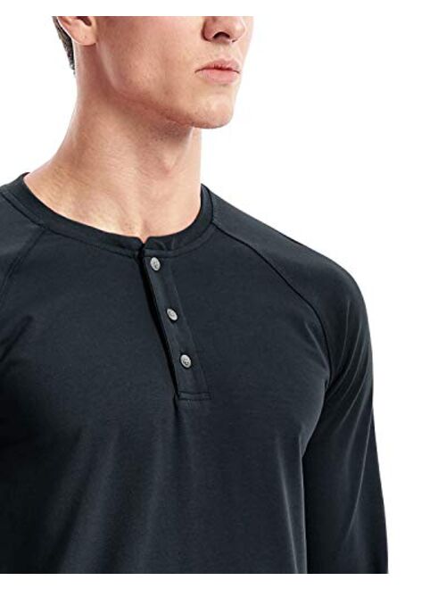 Mens Henley Long Sleeve T Shirts