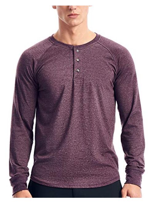 Mens Henley Long Sleeve T Shirts