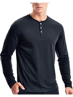 Mens Henley Long Sleeve T Shirts