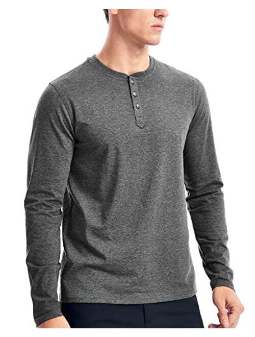 Mens Henley Long Sleeve T Shirts