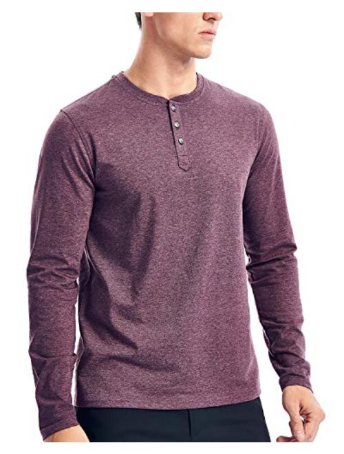 Mens Henley Long Sleeve T Shirts