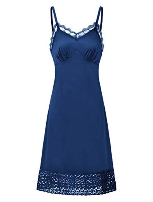 Lace Full Slips for Women Under Dresses Adjustable Spaghetti Strap Cami Dress