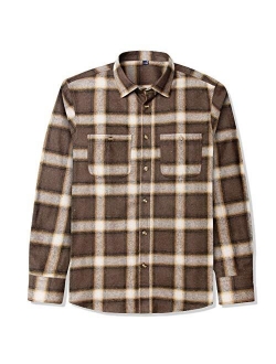 J.VER Men's Flannel Plaid Shirts Long Sleeve Regular Fit Button Down Casual