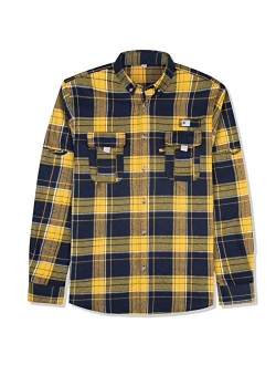 J.VER Men's Flannel Plaid Shirts Long Sleeve Regular Fit Button Down Casual