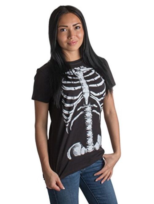 Skeleton Rib Cage | Jumbo Print Novelty Halloween Costume Ladies' T-Shirt