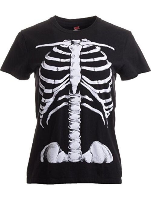 Skeleton Rib Cage | Jumbo Print Novelty Halloween Costume Ladies' T-Shirt