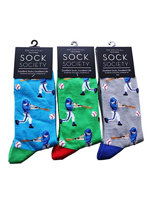 Sock Society Misc Sport Holiday Unisex Men Women Fun Dress Casual Pattern Crew Funny Socks